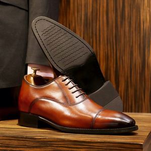 Chaussures habillées respirantes pour hommes, style britannique de luxe, grande taille, bout carré, pour mariage, mode, affaires et bureau, collection 2025 - Product Image 4