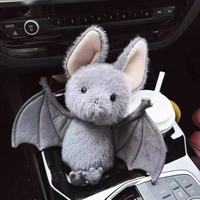 Boneka Kelelawar Abu-abu Lucu, Mainan Hewan Kelelawar Isi Dakron Lembut, Figur Boneka Dekorasi Halloween Hadiah Grosir