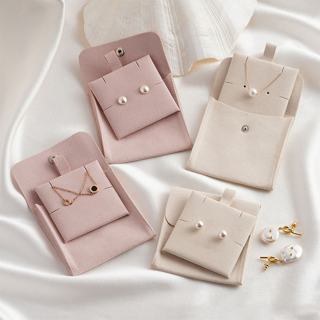 Wholesale Custom Printed Microfiber Velvet Jewelry Pouches for Earrings Storage and Display in Attractive Gift Boxes