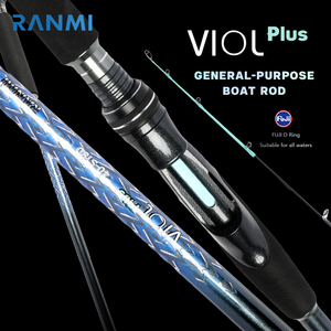 Para RANMI VIOL PLUS 40 #   Caña de Pescar de Fibra de Carbono para Jigging, Mango de EVA, Anillas de Cerámica con Guías FUJI, para Pesca en Agua Salada, Lago o Barco - Product Image 1