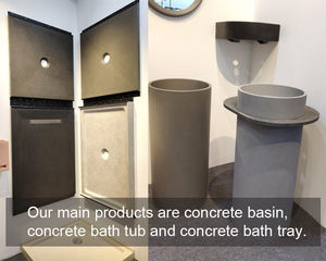 CONRAZZO Lavabo rectangulaire de luxe pour comptoir, grand lavabo <span class=keywords><strong>sans</strong></span> <span class=keywords><strong>trou</strong></span> d'air en béton et grès pour salle de bain - Product Image 6