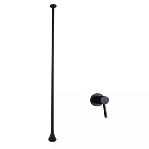 Rubinetto Moderno per Lavabo a Pavimento in Ottone Nero ad Alta Pressione con <span class=keywords><strong>Soffione</strong></span> <span class=keywords><strong>Doccia</strong></span> Ecologico e Risparmio Idrico per Bagno - Product Image 3