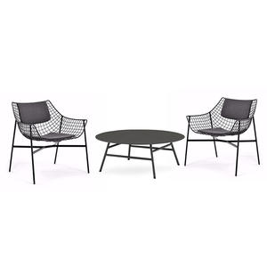 Banco de patio moderno de metal, resistente al agua, para uso en patios y salones de té. - Product Image 3