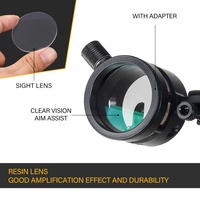 Visée pour arc à poulies SPG en aluminium, pour arcs à poulies et flèches, cible de chasse, lentille de lunette à broche unique 6X/8X 1.75, accessoires pour barre longue