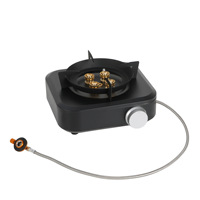 Réchaud à gaz portable coupe-vent à flamme haute, type cassette à cinq brûleurs, pour le camping et les activités de plein air