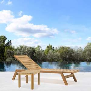 Chaise longue en bambou d'extérieur Parasol Villa Resort Hôtel Piscine Imperméable Protection solaire Cour Patio Chaise de plage - Product Image 3