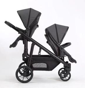 Brightbebe đôi ô Trọng lượng nhẹ đôi xe đẩy cho trẻ sơ sinh & Toddler nhỏ gọn dễ dàng gấp với có thể điều chỉnh tán - Product Image 2