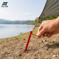 Piquets de tente robustes en alliage d'aluminium 7075 à trois brins de 18 cm - Accessoires de camping tout temps pour l'extérieur