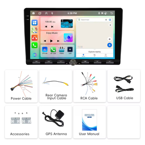 วิทยุติดรถยนต์ Podofo 9 นิ้ว 4+64GB 2Din ระบบแอนดรอยด์ พร้อมปุ่มแบบเปียโน รองรับ Wireless CarPlay/Android Auto บลูทูธ WIFI วิทยุ GPS DSP OBD2 พร้อมการรับประกัน - Product Image 5