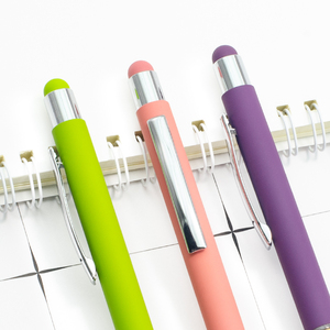 Nuevo Bolígrafo Metálico, Regalo Personalizado para Promoción, Lápiz Capacitivo con Empuñadura de Madera de Bambú - Product Image 1