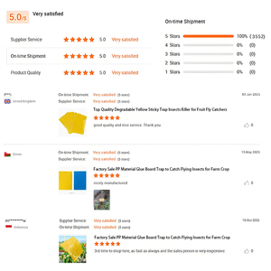 Pièges collants imperméables bleus/jaunes de 9*15 cm pour la lutte antiparasitaire contre les mineurs de feuilles, les mouches blanches, les thrips et les mouches des fruits - Product Image 5