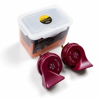 Bocina de Caracol Súper Potente de 12V 24V, Color Morado y Rojo, Impermeable, para Auto y Moto, 125dB, Universal