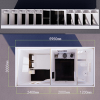 Bâtiment de bureau modulaire préfabriqué mobile en conteneur 20/40 pieds avec panneaux respirants et conception en kit