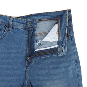 Pantalones vaqueros de corte regular de algodón orgánico respetuosos con el medio ambiente hechos con tela de alta calidad de primera calidad a precio razonable al por mayor - Product Image 3