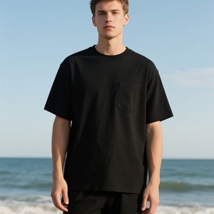 BMT 20 เสื้อยืดกราฟิกผู้ชายพร้อมกระเป๋าที่หน้าอกผ้าฝ้ายผสมลำลองแขนสั้นคอกลมสตรีทแวร์กราฟิกเสื้อยืดผู้ชาย - Product Image 4