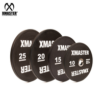 Pelat Beban Powerlifting Urethane Terkalibrasi 10kg-25kg Toleransi 1% Pelat Berat PU