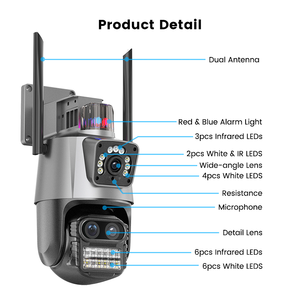 9MP HD Icsee 8x Optischer Zoom Icsee Wifi-Kamera mit drei Augen Wireless Cloud PTZ Auto Tracking Outdoor Wasserdichtes CCTV Bunte Nacht - Product Image 3