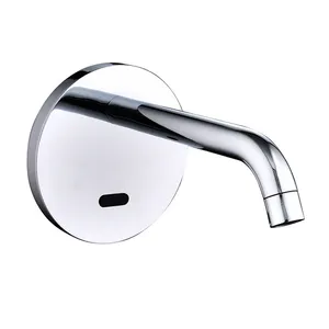 Wall Mounted Brass Chrome Water Saving Automatic Tap Lavatory Bathroom Sensor Crystal Wall Basin Mixer SY6113 Faucet