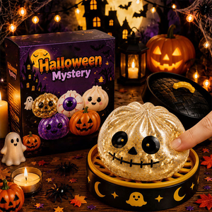 Set de Cajas Sorpresa de Halloween, Juguetes Blandos de 10cm con Forma de Dumplings, Calabaza y Globo Ocular de Maltosa, Juguetes Antiestrés de Rebote Lento para Apretar, Venta al por Mayor - Product Image 6