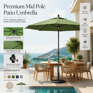 Parasols de jardin <span class=keywords><strong>Mefo</strong></span> durables, résistants à la rouille, avec structure en aluminium, protection anti-UV, pour extérieur, sans base - Product Image 1