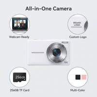 Kamera Digital Camkory untuk Anak-anak dan Pemula, Kamera Ganda 4K 64MP Point and Shoot dengan Zoom 16X Anti Goyang