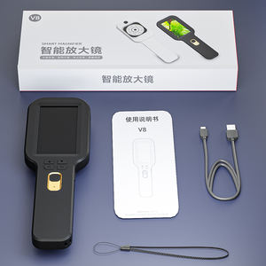 Populaire paarse en witte LED HD identificatie diamant jade porseleinen munt handzame elektronische ABS 12mm V8 juweliersloep - Product Image 1