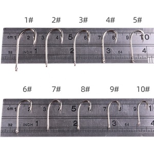 Aorace kail pancing tunggal, 50 buah/kotak 1 #-12 # penjepit ikan Laut lingkaran terbuka dengan lubang berduri kail pancing - Product Image 5