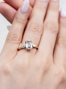 Customizable Platinum Plated Women's 925 Sterling Silver Hip Hop Rapper Bust <b>Ring</b> VVS1 Baguette Moissanite Wedding Pave - Product Image 5