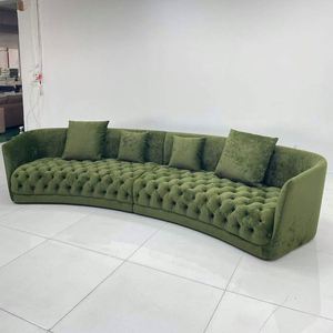 Sofá Curvo Francés en la Sala de Estar Diseño creativo del ensamblaje de elementos en la superficie lunar del diseñador. Sofá Moderno en el Penthouse Grande. - Product Image 2