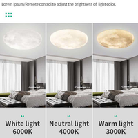 Plafonnier rond moderne et simple, IP44, chambre à coucher, sans scintillement, sans bruit, 3000K/4000K/6000K, 36W, installation facile, CE