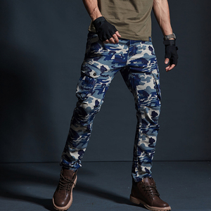 <span class=keywords><strong>Pantaloni</strong></span> Casual da <span class=keywords><strong>uomo</strong></span> alla moda estivi Slim Fit a vita media, <span class=keywords><strong>pantaloni</strong></span> Cargo tattici con tute mimetiche sottili - Product Image 3