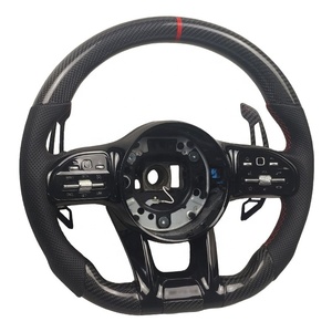 <span class=keywords><strong>Volant</strong></span> en cuir véritable en fibre de carbone pour Mercedes-Benz GLC GLE450 C63 C450 E63 W176 W204 W205 W213 W218 A250 AMG GLK <span class=keywords><strong>207</strong></span> - Product Image 2