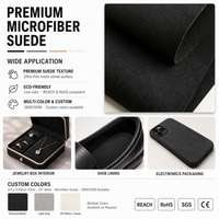 Tela de Microfibra de Gamuza Premium de 0.6mm y 54 Pulgadas de Ancho para Interiores de Joyeros, Forro de Zapatos, Embalaje de Electrónicos, Venta al Por Mayor