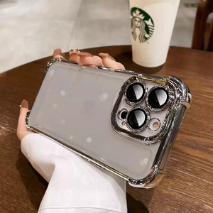 เคสโทรศัพท์ TPU เคลือบอิเล็คโทรเพลทพร้อมฟิล์มกันรอยสำหรับ <span class=keywords><strong>iPhone</strong></span> 16 PRO MAX 15 14กรอบด้านหลังมือถือ - Product Image 5