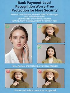 Interphone vidéo <span class=keywords><strong>WiFi</strong></span> intelligent avec reconnaissance <span class=keywords><strong>de</strong></span> carte/visage, déverrouillage par mot <span class=keywords><strong>de</strong></span> <span class=keywords><strong>passe</strong></span>/clé et contrôle par application pour la sécurité <span class=keywords><strong>de</strong></span> la maison intelligente - Product Image 4