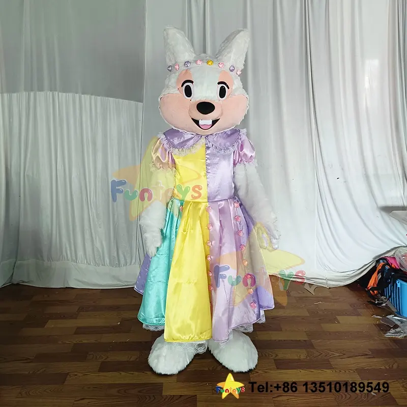 Funtoys personalizzare coniglio coppia mascotte Costume coniglietto pelliccia Cosplay pubblicità promozione carnevale Halloween pasqua per adulti