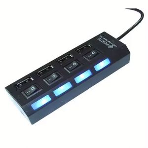 ฮับ USB 4 in 1 พร้อมสวิตช์แยกอิสระ ตัวขยายพอร์ตเดสก์ท็อป 4 พอร์ต ความเร็วสูง USB 2.0 ฮับแยกสัญญาณ อินเทอร์เฟซขยาย - Product Image 6