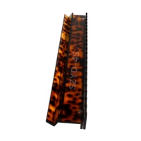 Supports de Mahjong Modernes en Acrylique Effet Écaille de Tortue de 20 Pouces avec Poussoirs Magnétiques pour le Divertissement