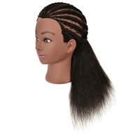Tête de mannequin bon marché pour la formation en coiffure africaine, idéale pour la pratique de la tressage et de la coiffure afro en salon