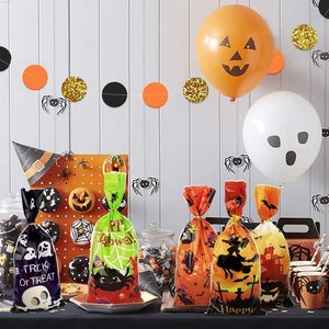 Sacchetti di Halloween Cellophane biscotti di plastica regalo sacchetto di caramelle dolcetto o scherzetto feste bomboniere forniture - Product Image 4