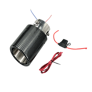 Auto Universele Led Lamp Koolstofvezel Patroon Uitlaatpijpen Auto Uitlaat Met Licht - Product Image 5