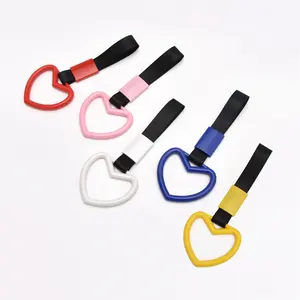 Custom Jdm Drift Tsurikawa Heart Handle Rings Universal Tsurikawa Subway Train Bus Car Handle Strap Car Accessories