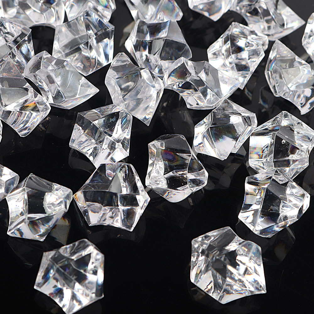 Прозрачный акриловый маленький камень имитация кристалла лед неправильное пластиковое ледяное украшение реалистичный имитация