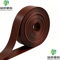 Bande de chant PVC écologique de qualité stable, motif bois personnalisé, couleur unie, résistante à l'usure, pour la production d'armoires