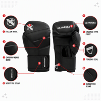Gants de Muay Thai et de Kickboxing pour adultes, en PU noir, pour 8, 10, 12 oz, pour l'entraînement et le sparring, avec sangle de poignet réglable, fabrication OEM TOPN