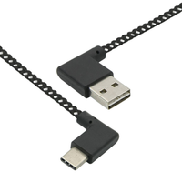 Câble de données USB type C à angle droit à 90 degrés pour chargeur rapide Android 0.2M câble de téléphone portable en cuivre pur caméra utiliser chargeur rapide