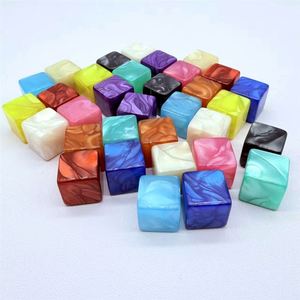 16mm Square <b>Plastic</b> <b>Beads</b> Pearl Texture Acrylic Blocks for DIY Jewelry Keychain Scrapbooking Craft Making - Product Image 2