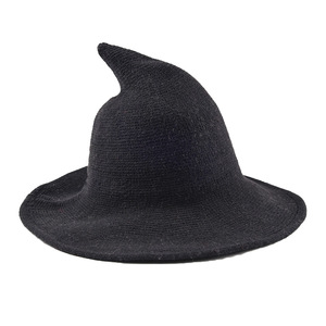 Sombrero de Bruja de Lana para Halloween, Gorro Plegable para Fiestas de <span class=keywords><strong>Disfraces</strong></span>, Gorro de Lana Tejida Tipo Pescador para Hombre <span class=keywords><strong>y</strong></span> Mujer, Decoración para Fiestas <span class=keywords><strong>y</strong></span> Festivales - Product Image 5