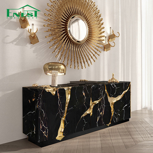 Mobile da Ingresso di Lusso <span class=keywords><strong>Moderno</strong></span> in Legno <span class=keywords><strong>Antico</strong></span> per Ville Credenza Dorata per Ingresso <span class=keywords><strong>Arredamento</strong></span> Casa - Product Image 5