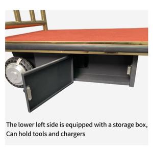 Chariot à bagages électrique finition laiton pour <span class=keywords><strong>service</strong></span> de portier avec transport de bagages d'hôtel et apparence haut de gamme - Product Image 4